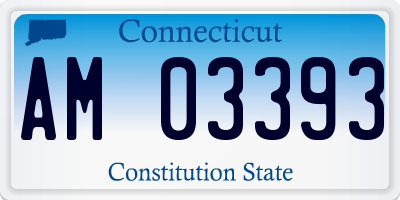 CT license plate AM03393