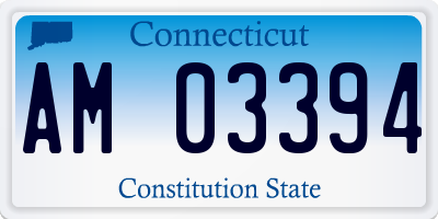 CT license plate AM03394