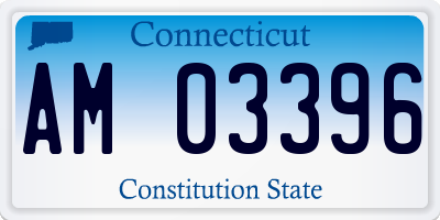 CT license plate AM03396