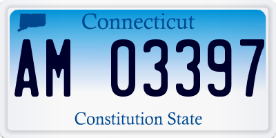 CT license plate AM03397