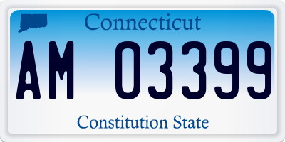 CT license plate AM03399