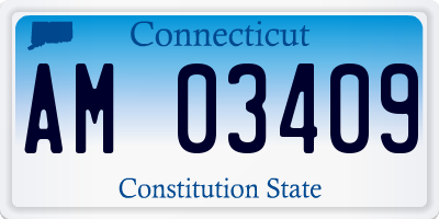 CT license plate AM03409