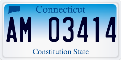 CT license plate AM03414