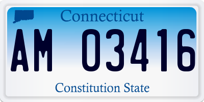 CT license plate AM03416