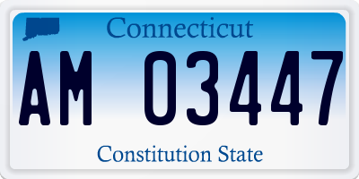 CT license plate AM03447