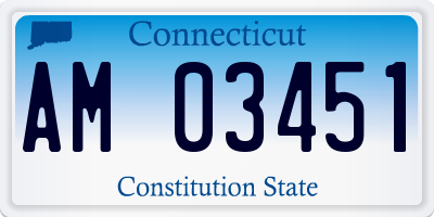 CT license plate AM03451