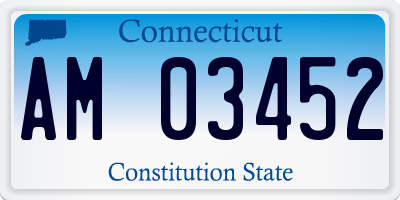 CT license plate AM03452
