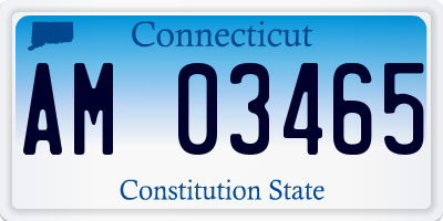 CT license plate AM03465