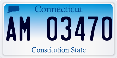 CT license plate AM03470