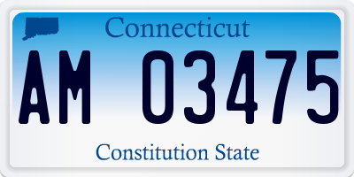 CT license plate AM03475