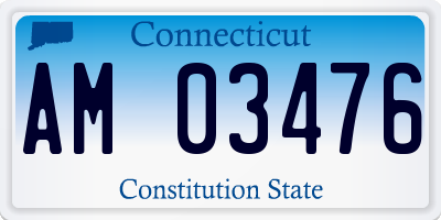 CT license plate AM03476