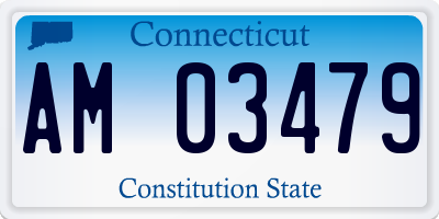 CT license plate AM03479