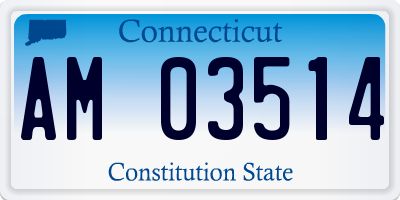 CT license plate AM03514