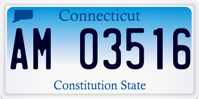 CT license plate AM03516