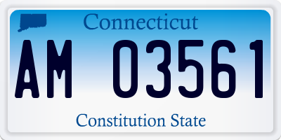 CT license plate AM03561