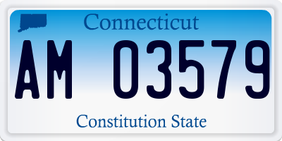 CT license plate AM03579