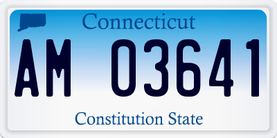 CT license plate AM03641