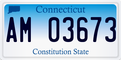 CT license plate AM03673
