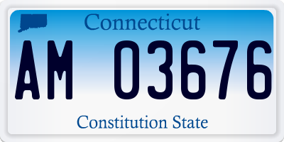 CT license plate AM03676