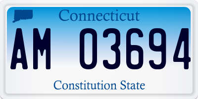 CT license plate AM03694