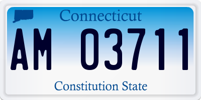 CT license plate AM03711