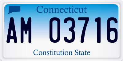 CT license plate AM03716