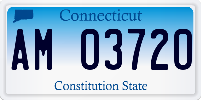 CT license plate AM03720