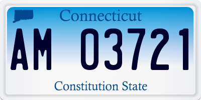 CT license plate AM03721