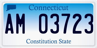 CT license plate AM03723