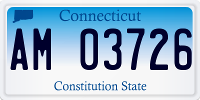CT license plate AM03726