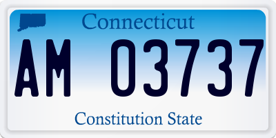 CT license plate AM03737