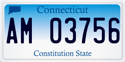 CT license plate AM03756