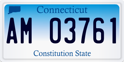 CT license plate AM03761