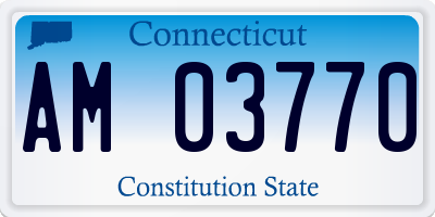 CT license plate AM03770