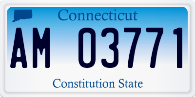 CT license plate AM03771