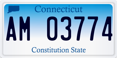 CT license plate AM03774