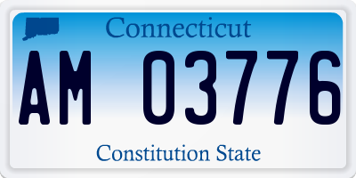 CT license plate AM03776