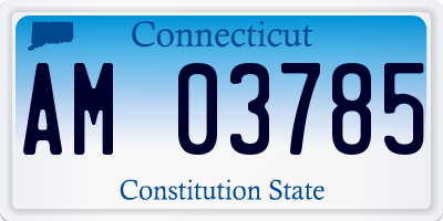 CT license plate AM03785