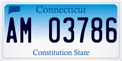 CT license plate AM03786