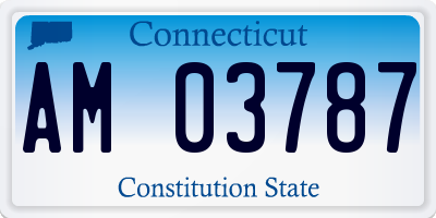 CT license plate AM03787