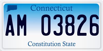 CT license plate AM03826