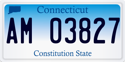 CT license plate AM03827