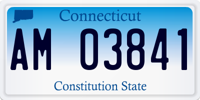 CT license plate AM03841