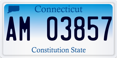 CT license plate AM03857