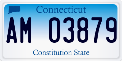 CT license plate AM03879