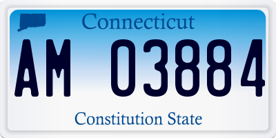 CT license plate AM03884