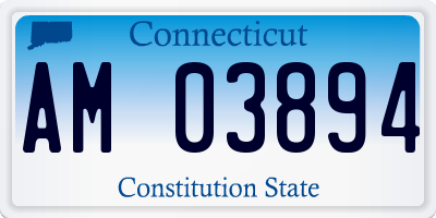 CT license plate AM03894
