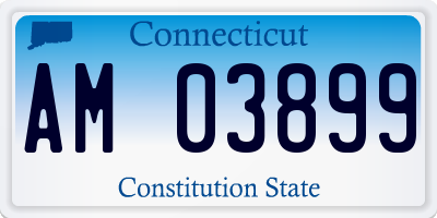 CT license plate AM03899