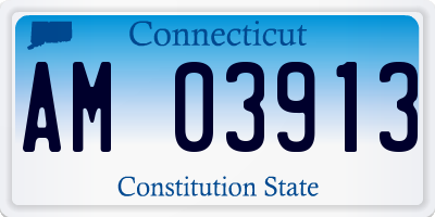 CT license plate AM03913