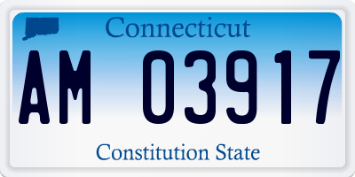 CT license plate AM03917